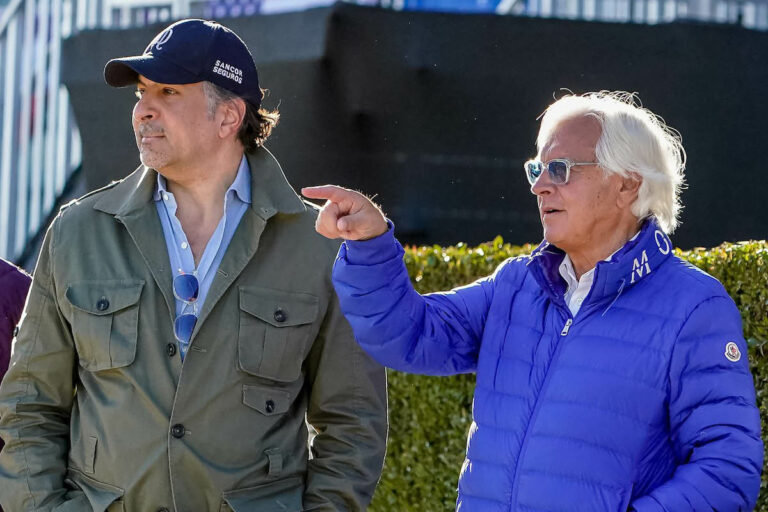 Bob Baffert (re.) im Gespräch mit Amr Zedan Foto: Eclipse Sportswire