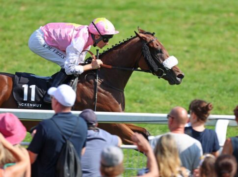 Topanga siegt unter Adrie de Vries im Wackenhut Fillies Cup, L.