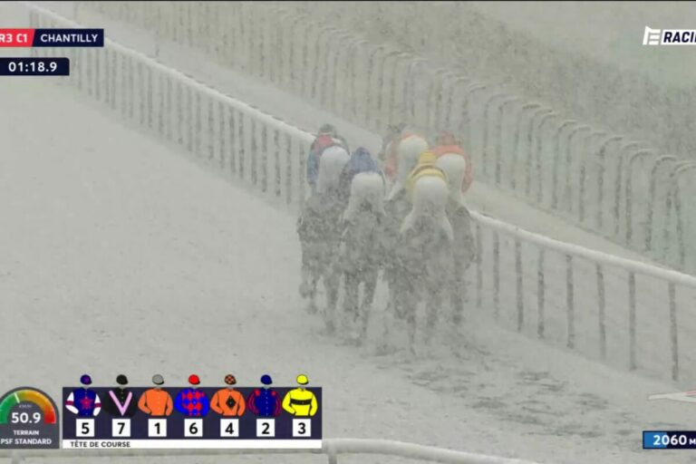 Chantilly bricht Renntag nach zwei Rennen wegen Schnee ab