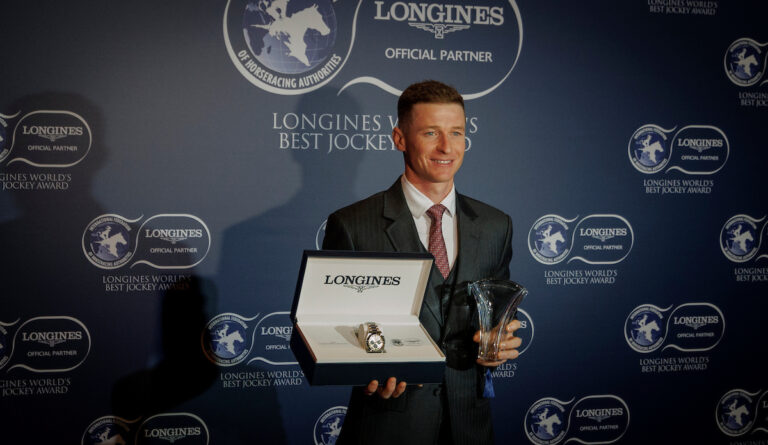 James McDonald bei der Auszeichnung als Longines World's Best Jockey im Vorjahr