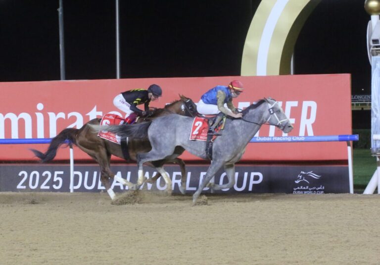 Hit Show gewinnt den Dubai World Cup gegen Mixto Foto: Hemke