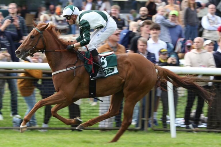 Wieder außen: Angermanns Miss Ellie an den Rails nicht zu schlagen