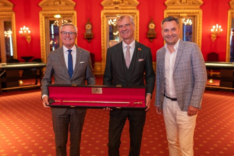 Tobias Wald, Stephan Buchner und Daniel Gerber im Casino Baden-Baden