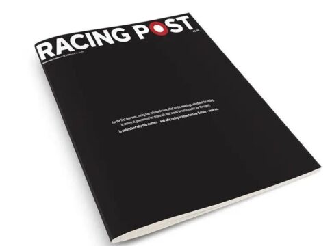 Racing Post erscheint in schwarz, Englands Rennsport steht still Racing Post