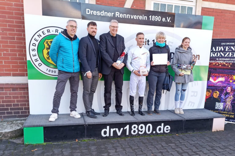 Siegerehrung nach dem Sieg von Aspen Belle