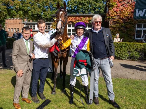 Park Wiedingens Top-Jahr - Helmut von Finck im Sport-Welt-Interview Helmut von Finck (re.) mit Santagada