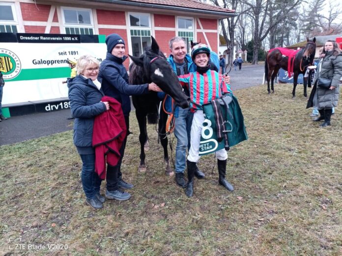 Mariano nach dem Sieg in Dresden Mariano nach dem Sieg in Dresden