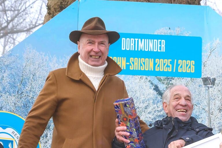 Christian von der Recke und Mario Hofer am letzten Jahresrenntag 2025 in Dortmund