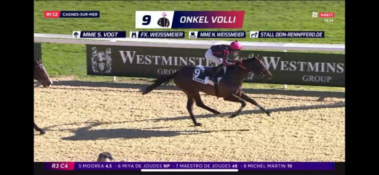 Wie erwartet: Onkel Volli als einziger Deutscher für Cagnes-Grand Prix genannt