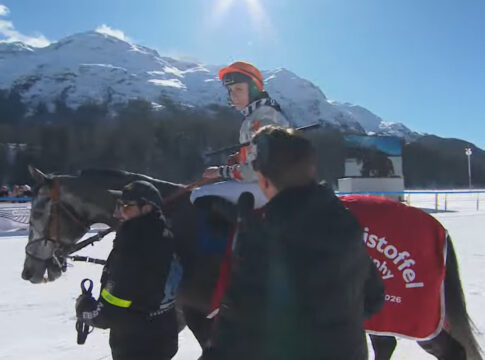 Dressman nach dem Sieg in St. Moritz Foto: Screenshot