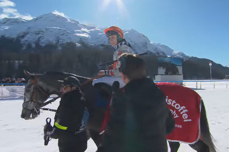 Dressman nach dem Sieg in St. Moritz Foto: Screenshot
