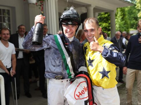 Zwei Championats-Anwärter: Thore Hammer-Hansen und Leon Wolff (v.re.)