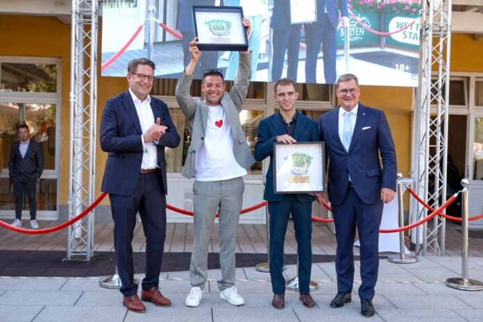 Ehrung der Meetings-Champions - Trainer Fabian X. Weissmeier und Thore Hammer-Hansen