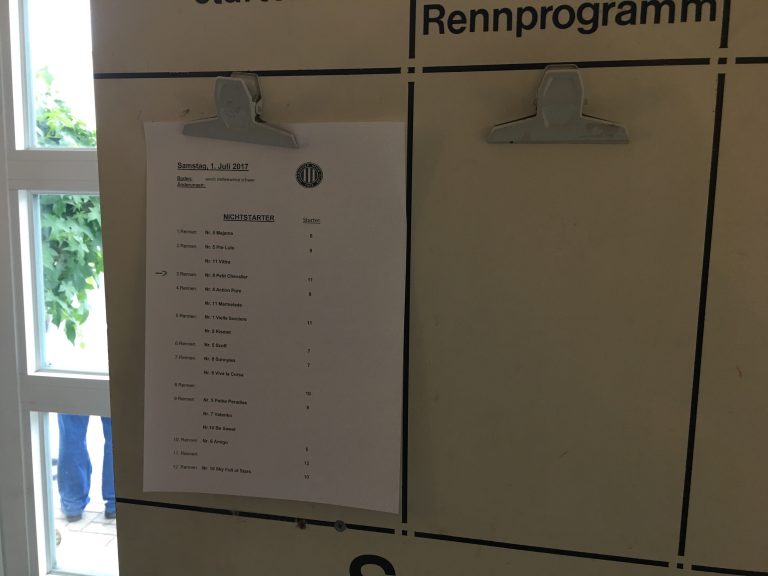 Schon ein Nichtstarter für Mittwochsrenntag in Hamburg