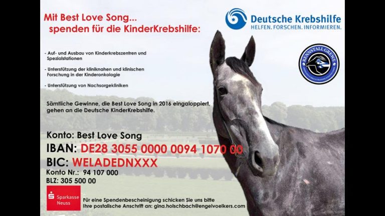 Charity: Best Love Song läuft für die Kinderkrebshilfe