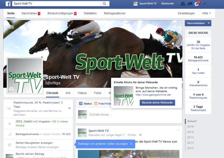 „Sport-Welt TV“ jetzt im „Club der 2000er“