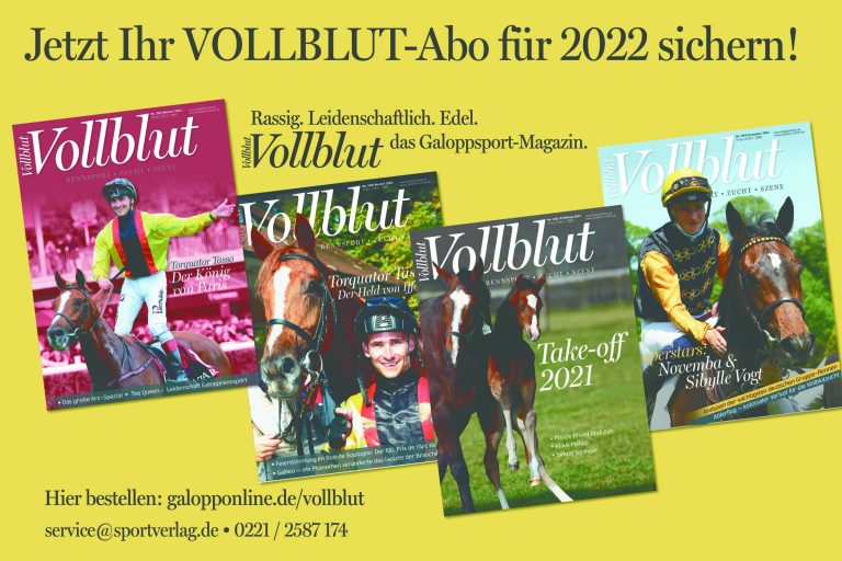 Magazin VOLLBLUT: Jetzt Jahresabo 2022 sichern